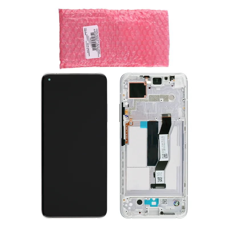 Γνήσια Οθόνη Και Μηχανισμός Αφής Με Πλαίσιο Xiaomi Mi 10T / Mi 10T Pro Ασημί 5600040J3S00 (Service Pack) Mi 10T