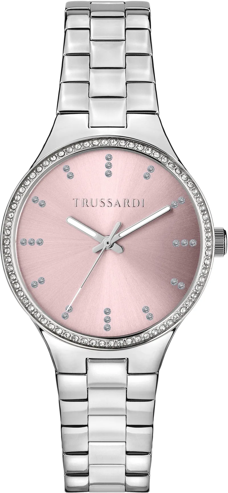 TRUSSARDI T- Essenza Crystals - R2453172505, Silver case with Stainless Steel Bracelet