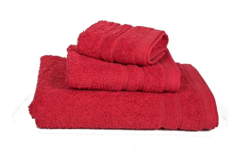 Πετσέτα Βαμβακερή Προσώπου 50x90εκ. Red 7333336-14 (Ύφασμα: Βαμβάκι 100%, Χρώμα: Κόκκινο, Μέγεθος: Προσώπου) - KOMVOS HOME - 7333336-14