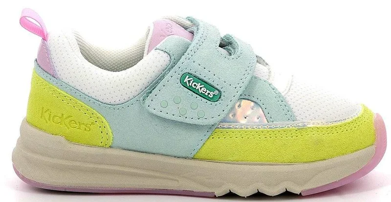 SNEAKERS KICKERS KIKUSTOM 928502 ΛΕΥΚΟ/ΜΠΛΕ/ΚΙΤΡΙΝΟ (EU:30)