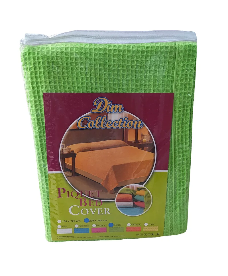 Κουβέρτα Πικέ Υπέρδιπλη Dimcol Green 220x240