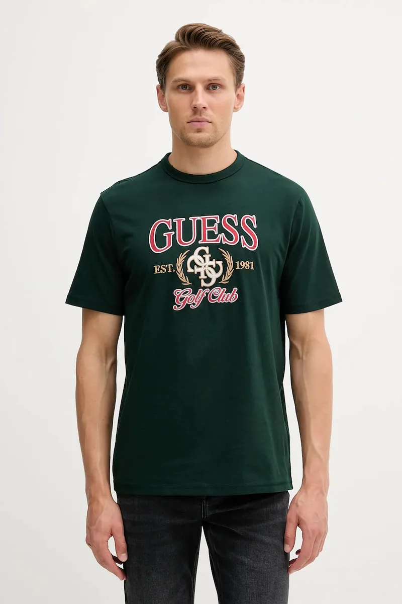 Βαμβακερό μπλουζάκι Guess 4G
