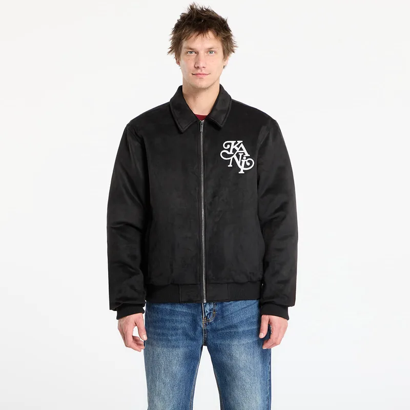 Μπουφάν Karl Kani Legacy Faux Suede Bowling Jacket Black XL
