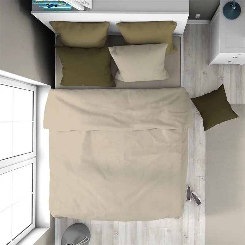 Παπλωματοθήκη Solid 502 160X240 Μπεζ 100% Cotton