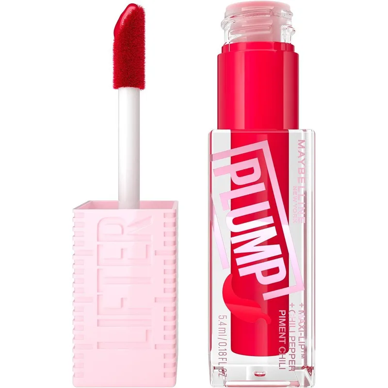 Maybelline Lifter Plump Gloss with Chili Pepper Ενυδατικό Lip Gloss με Τσίλι για Σαρκώδη Χείλη 5.4ml - 004 Red Flag