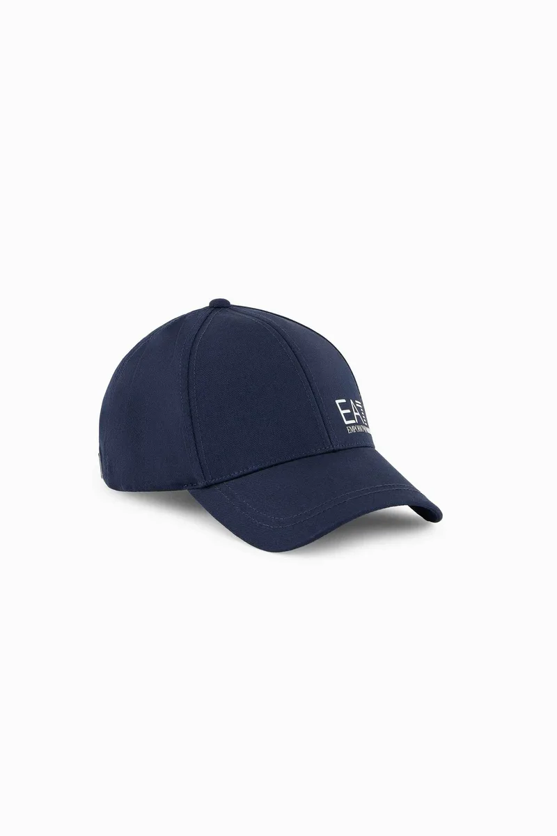 EA7 ανδρικό καπέλο jockey με λογότυπο - 7X000005AF11989 Μπλε Σκούρο
