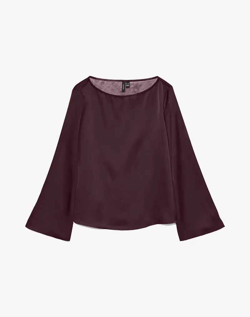 VERO MODA VMELENA LS VOLUME TOP WVN 10337460-Winetasting Bordeux