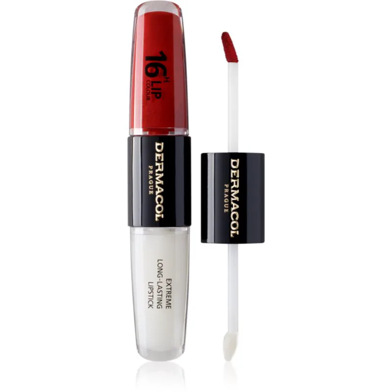 Dermacol 16H Lip Colour μακράς διαρκείας κραγιόν και λιπ γκλος απόχρωση 20 Secret Lovespell 2x4 ml