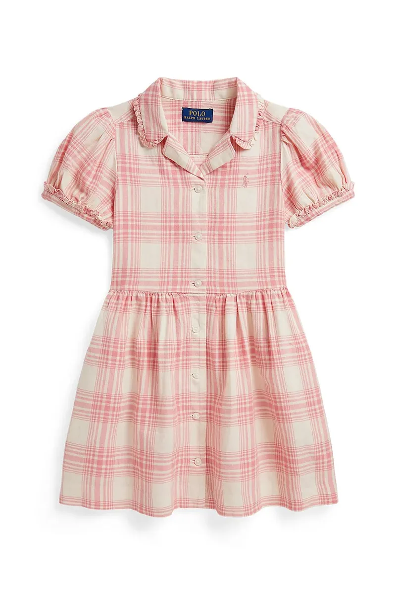 Polo Ralph Lauren φόρεμα babydoll με λινό