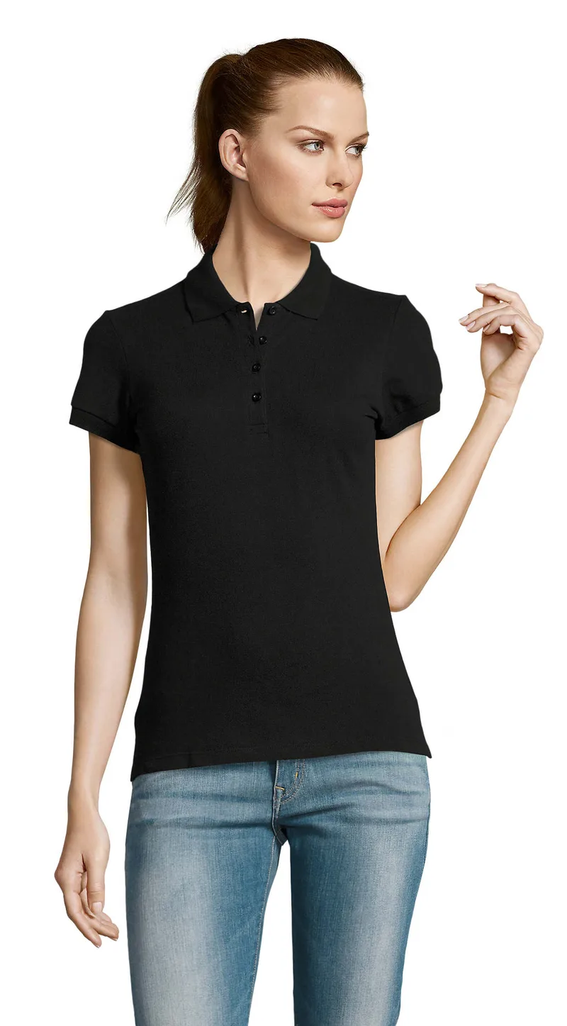 Γυναικείο πόλο πικέ Passion SOLS 11338 Black
