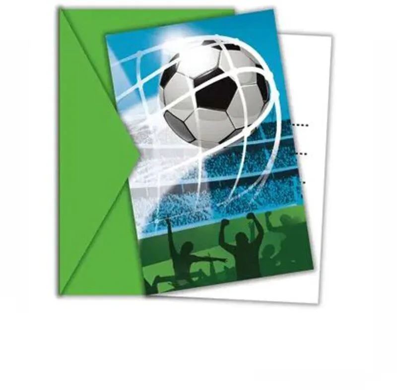 Προσκλήσεις Με Κοπτικά & Φάκελα Soccer Fans 6Τμχ (093753)