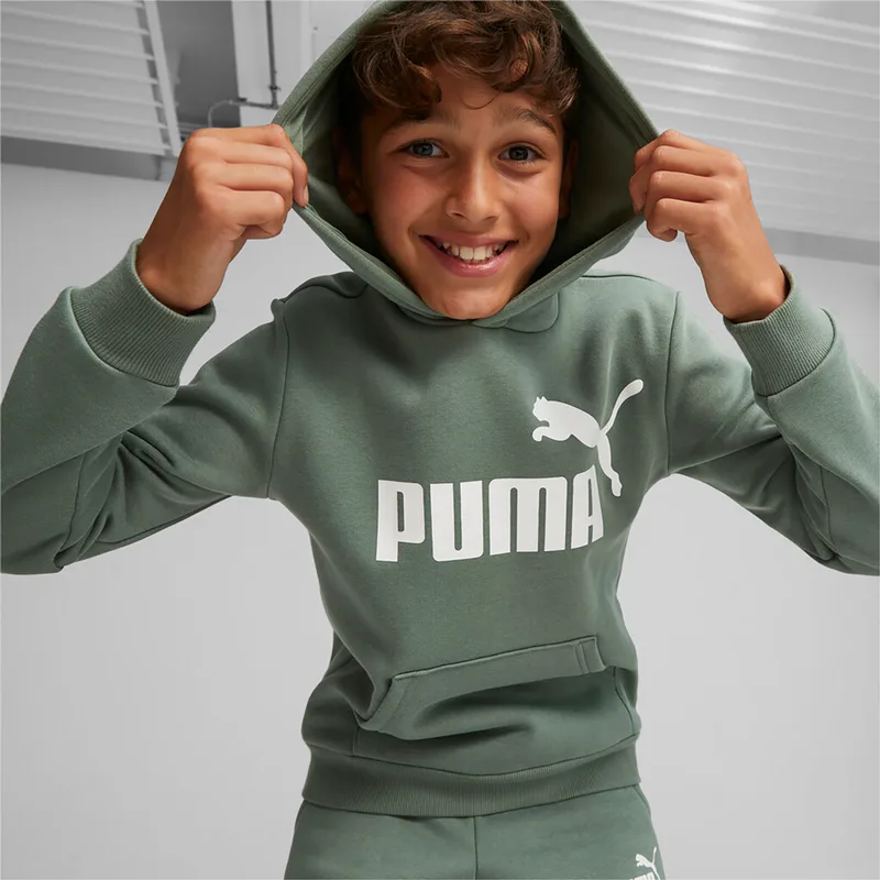PUMA KIDS ESSENTIALS BIG LOGO FL HOODIE ΧΑΚΙ