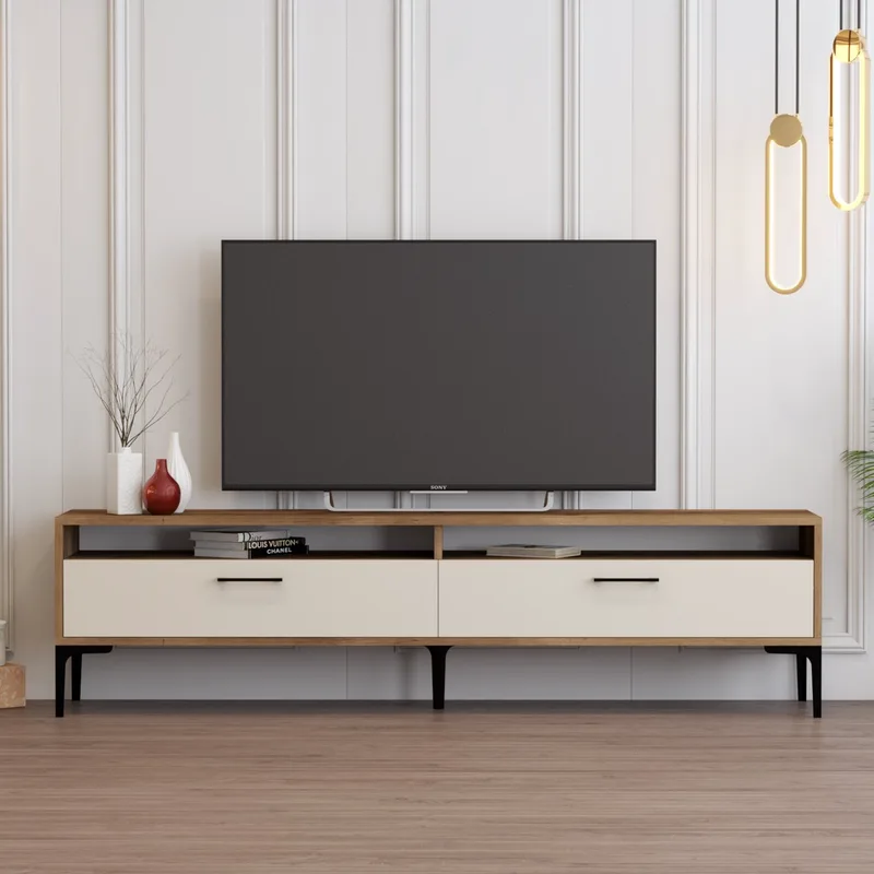 Βάση Τηλεόρασης Istanbul 2 - Walnut Cream 845Hct5519 (180x35x47)