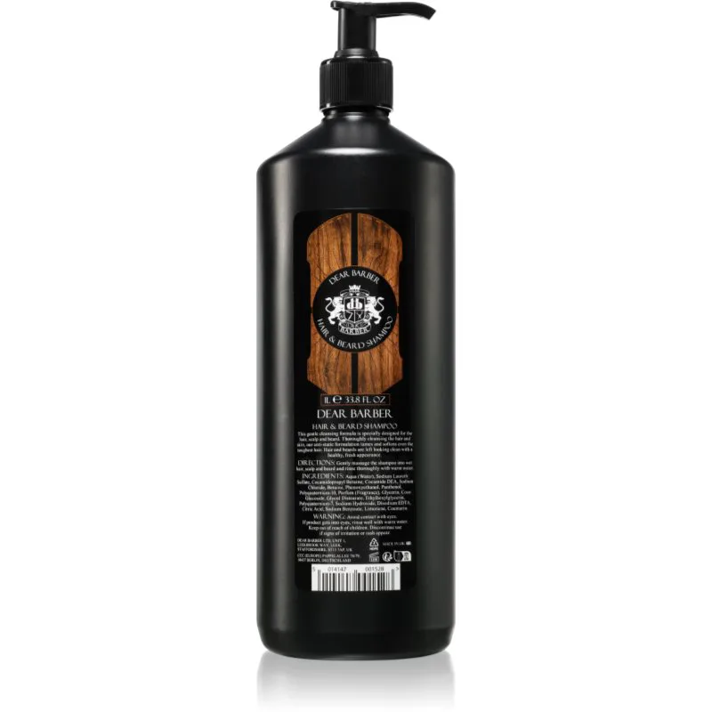 Dear Barber Shampoo σαμπουάν για μαλλιά και γένια 1000 ml