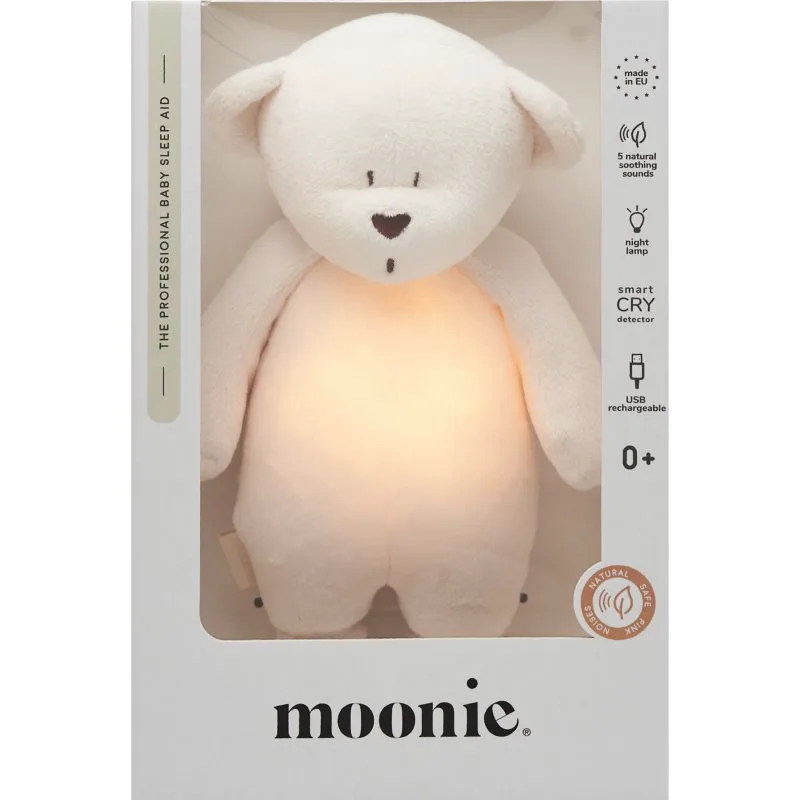 Moonie Bear 2.0 Organic Cream νάνι αγκαλιάς με μελωδία 1 τμχ