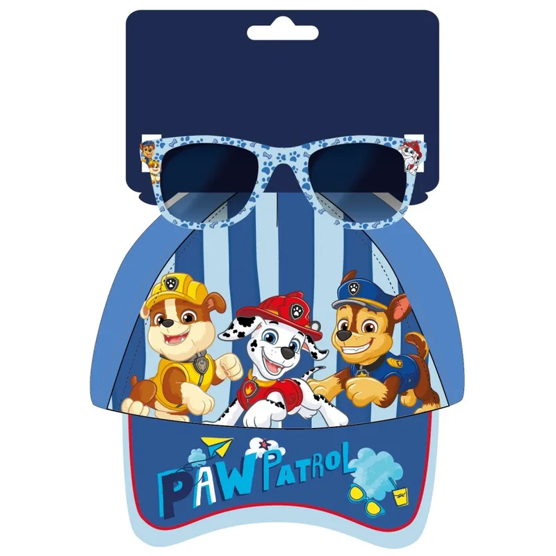 Paw Patrol Sunny Paws Σετ Παιδικά Γυαλιά Ηλίου + Καπέλο Baseball Μπλε