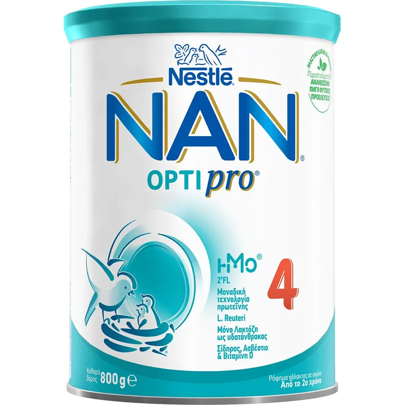 Nestle NAN Optipro 4 Ρόφημα Γάλακτος σε Σκόνη Εμπλουτισμένο με Βιταμίνες & Μέταλλα Από το Δεύτερο Χρόνο 800gr