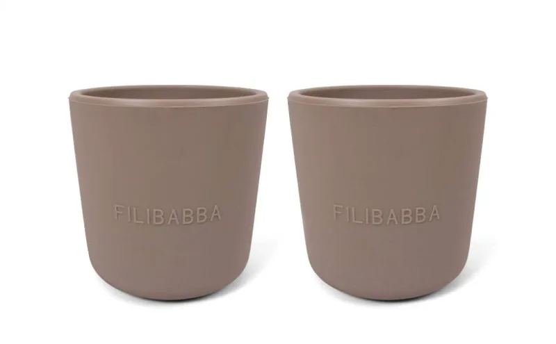 Filibabba Silicone Cup 2 Pack – Warm Grey
