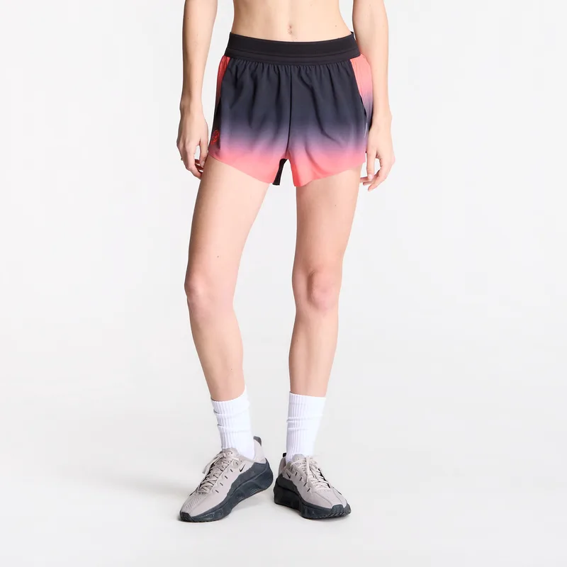 Σορτς Nike AeroSwift Women's Dri-FIT ADV 3" Brief-Lined Running Shorts Black/ Bright Crimson/ Metallic Silver L