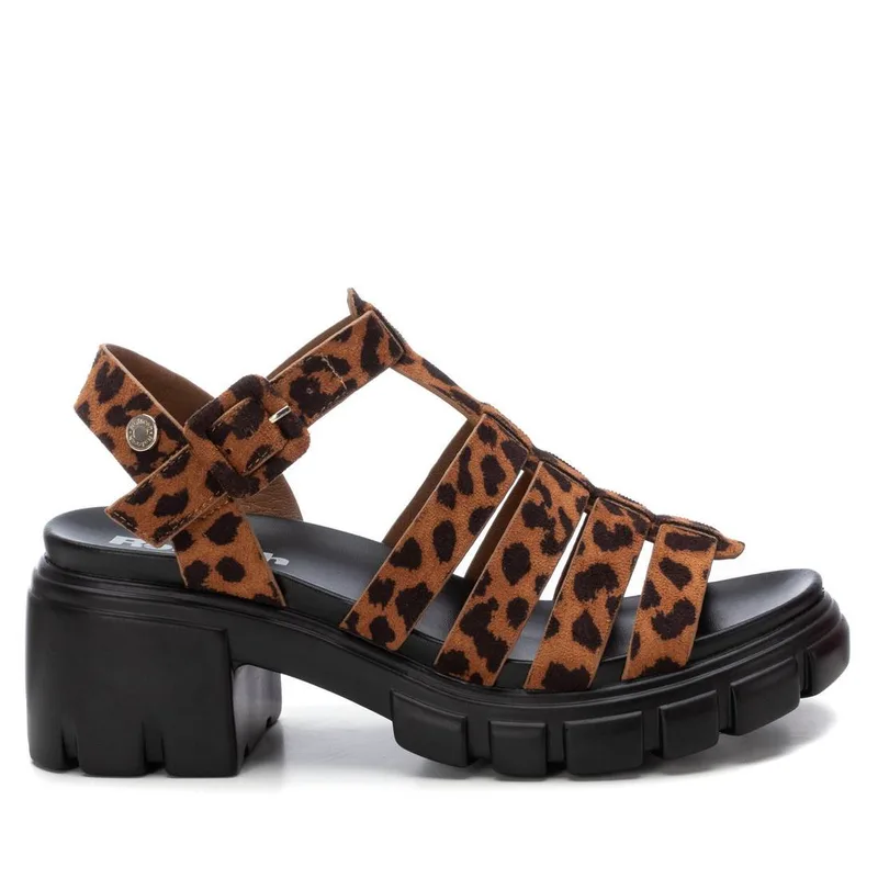 Γυναικεία Refresh Γυναικείο Πέδιλο Animal Print 173144 Vegan ΚΑΜΕΛ