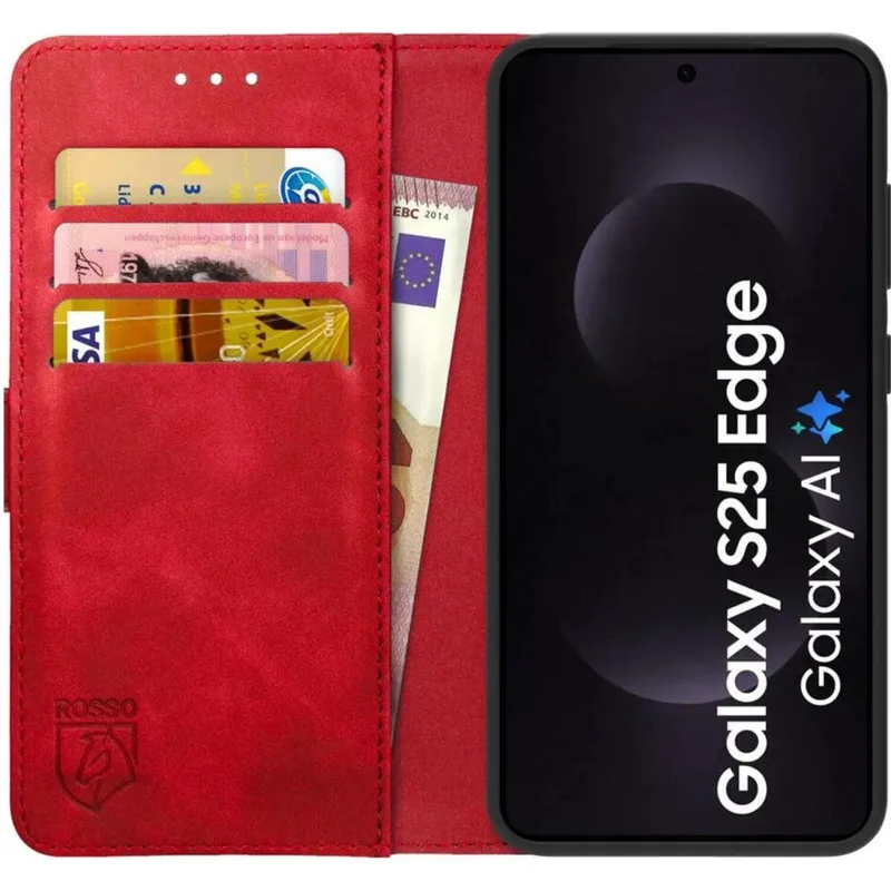 Θήκη Samsung Galaxy S25 Edge Κόκκινο Element PU Πορτοφόλι - Red (8719246476310)