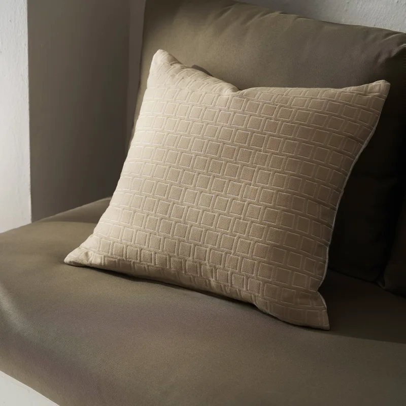 Διακοσμητική Μαξιλαροθήκη 2 Όψεων (50x50) Gofis Home Solenne Almond Μπεζ 591/06