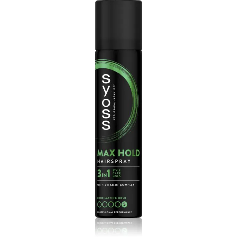 Syoss Max Hold λακ μαλλιών με εξτρα δυνατό κράτημα mini 75 ml
