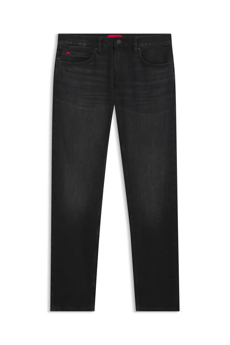 Hugo Boss ανδρικό τζιν παντελόνι μονόχρωμο Slim Fit "Ηugο 708" - 50555179 Ανθρακί