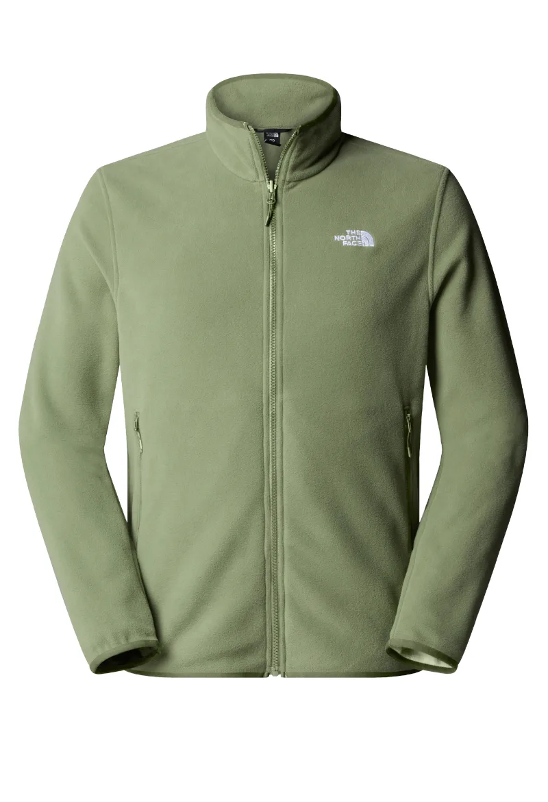 ΑΝΔΡΙΚΟ ΦΟΥΤΕΡ ΖΑΚΕΤΑ FLEECE THE NORTH FACE GLACIER ΚΑΝΟΝΙΚΗ ΓΡΑΜΜΗ ΠΡΑΣΙΝΟ/ΚΑΦΕ