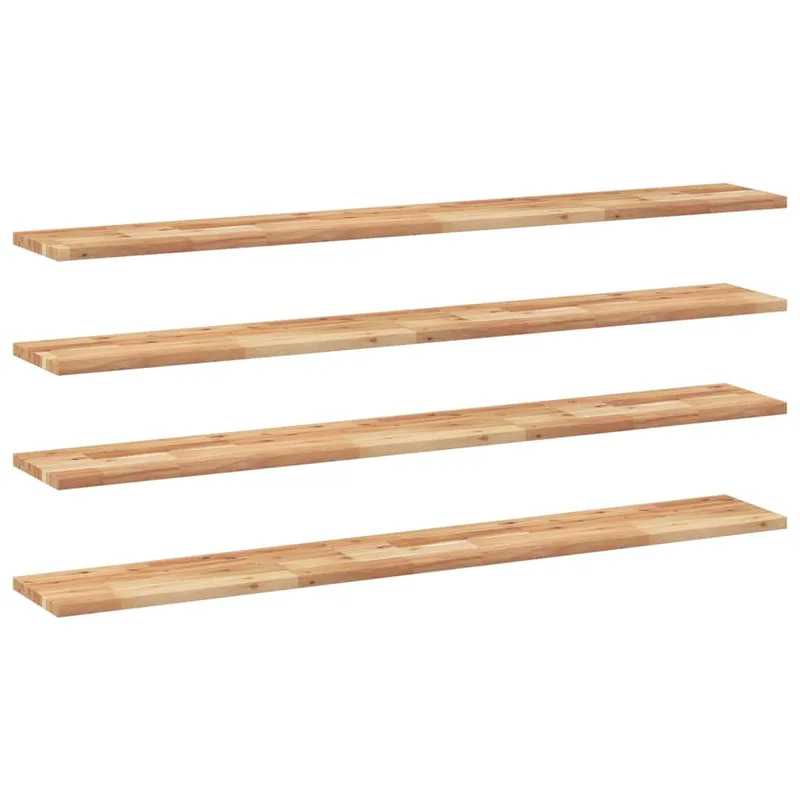 vidaXL Ράφια Πλωτά 4 τεμ. 140x20x2 εκ. από Μασίφ Ξύλο Ακακίας με Φινίρισμα Λαδιού
