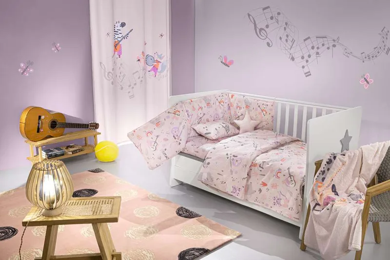 Σετ 3τμχ Βρεφική Προίκα Βαμβακερή Jazz Lilac Saint Clair (Ύφασμα: Βαμβάκι 100%, Χρώμα: Λιλά) - Saint Clair - 5206480639395