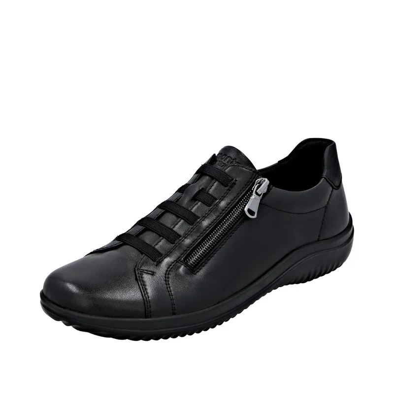 Remonte D1E09-00 Ανατομικό Δερμάτινο Sneaker Μαύρο