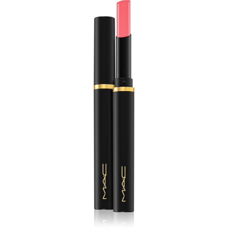MAC Cosmetics Powder Kiss Velvet Blur Slim Stick ματ ενυδατικό κραγιόν απόχρωση Sheer Outrage 2 γρ