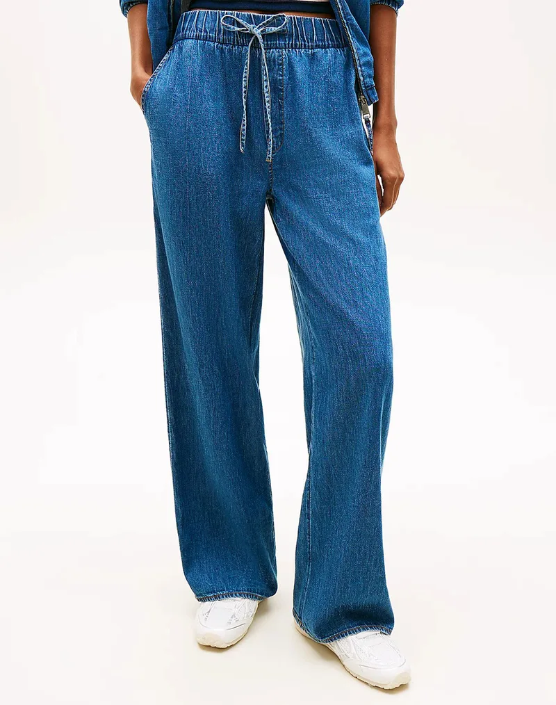 TOMMY JEANS TJW CHAMBRAY PULL ON PANTS DW0DW23008-1A5 DenimBlue