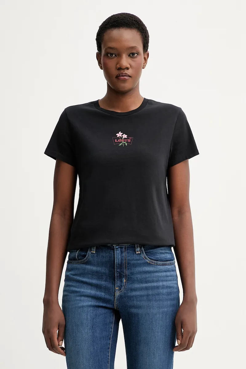 Βαμβακερό μπλουζάκι Levi's LS THE PERFECT TEE CACTUS FLOWER