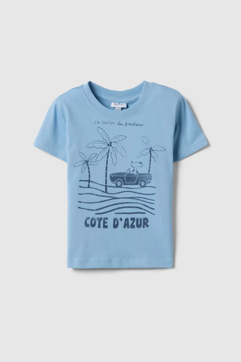 OVS βρεφικό T-shirt με print Regular Fit - 002619636 Μπλε
