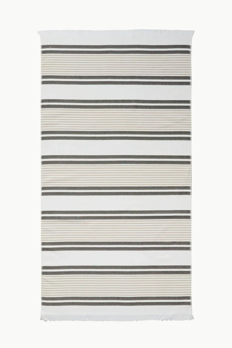 Coincasa unisex πετσέτα θαλάσσης με ριγέ σχέδιο 90 x 170 cm - 006817977 Βεραμάν