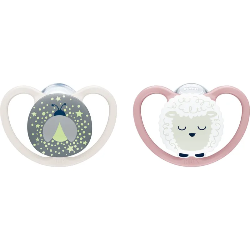 NUK Perfect Match Air Night 6-18 m πιπίλα Firefly/Sheep 2 τμχ