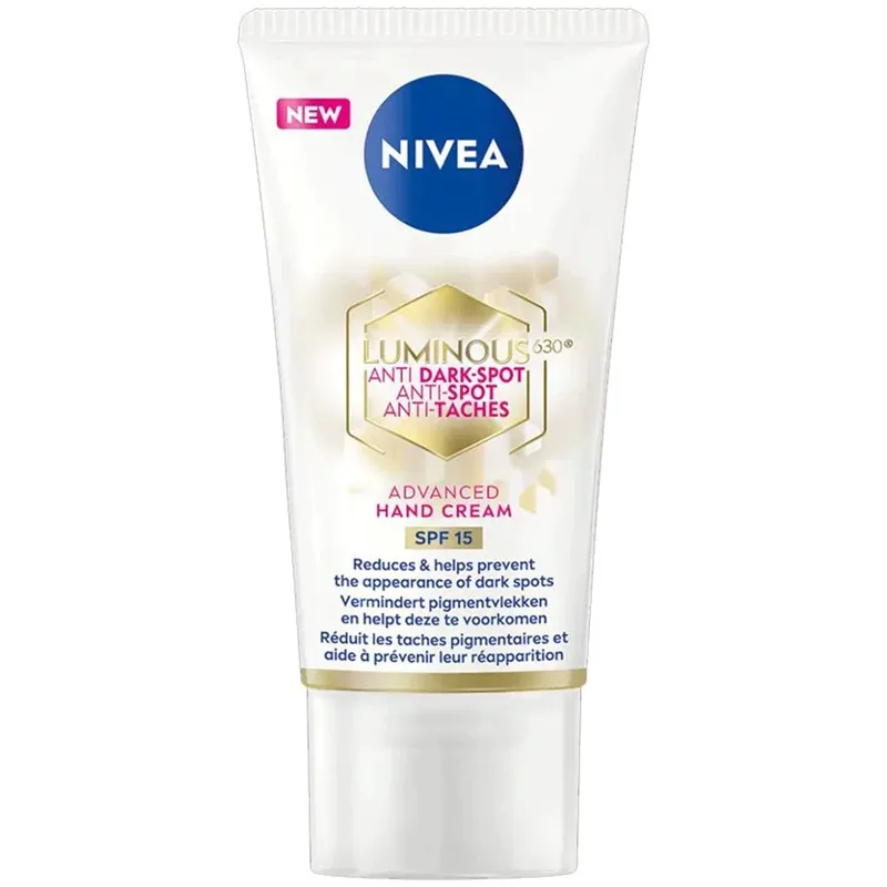 Nivea Luminous 630 Anti Spot Advanced Hand Cream Spf15 Κρέμα Χεριών με Υαλουρονικό Οξύ Κατά των Πανάδων 50ml