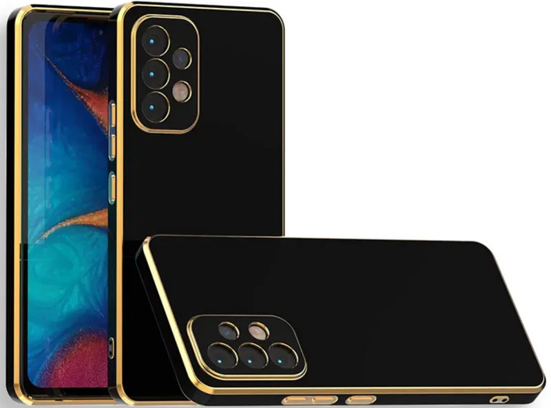 Bodycell Χρυσό Plated - Θήκη Σιλικόνης Samsung Galaxy A13 4G - Black (5206015069345)