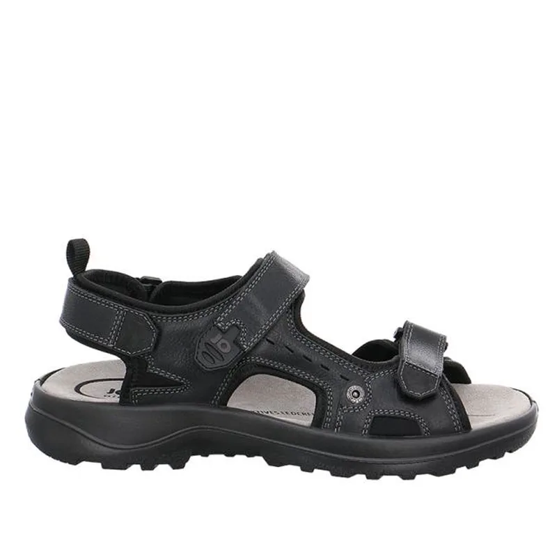 Jomos 508609615000 Ανατομικό Δερμάτινο Comfort Πέδιλο Μαύρο