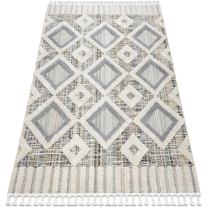 Χαλιά Rugsx Χαλί SEVILLA Y523C διαμάντια γκρι 140x190 cm