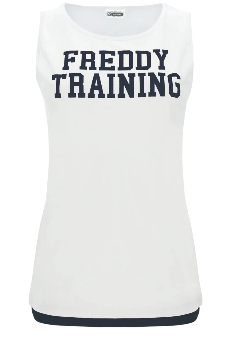 Μπλούζα Αμάνικη Freddy Training Με Τύπωμα Στο Στήθος S0WTRT6-WB94 Γυναικείο
