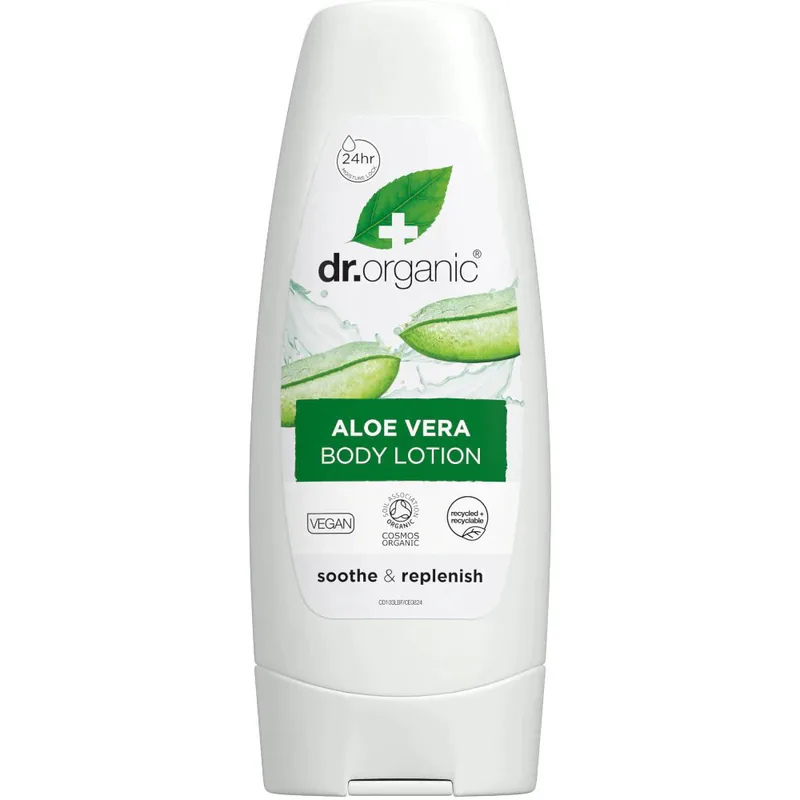 Dr Organic Aloe Vera Body Lotion Ενυδατικό Γαλάκτωμα Σώματος με Αλόη, Ιδανικό για Ξηρές, Ευαίσθητες Επιδερμίδες & για Μετά τον Ήλιο 200ml