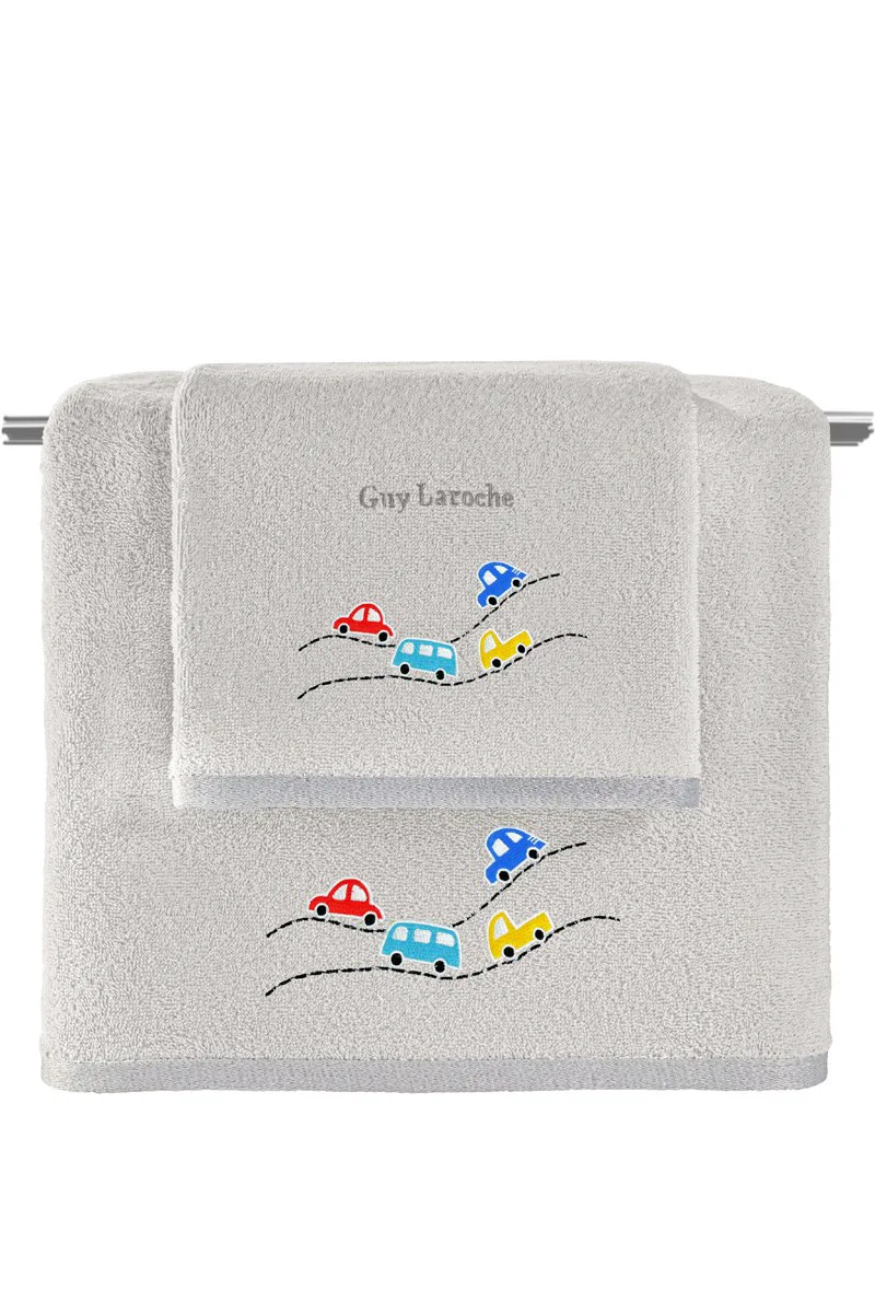 Σετ Βρεφικές Πετσέτες 2 Τεμαχίων Guy Laroche Bebe Roadtrip Natural-Silver 50x70,70x130