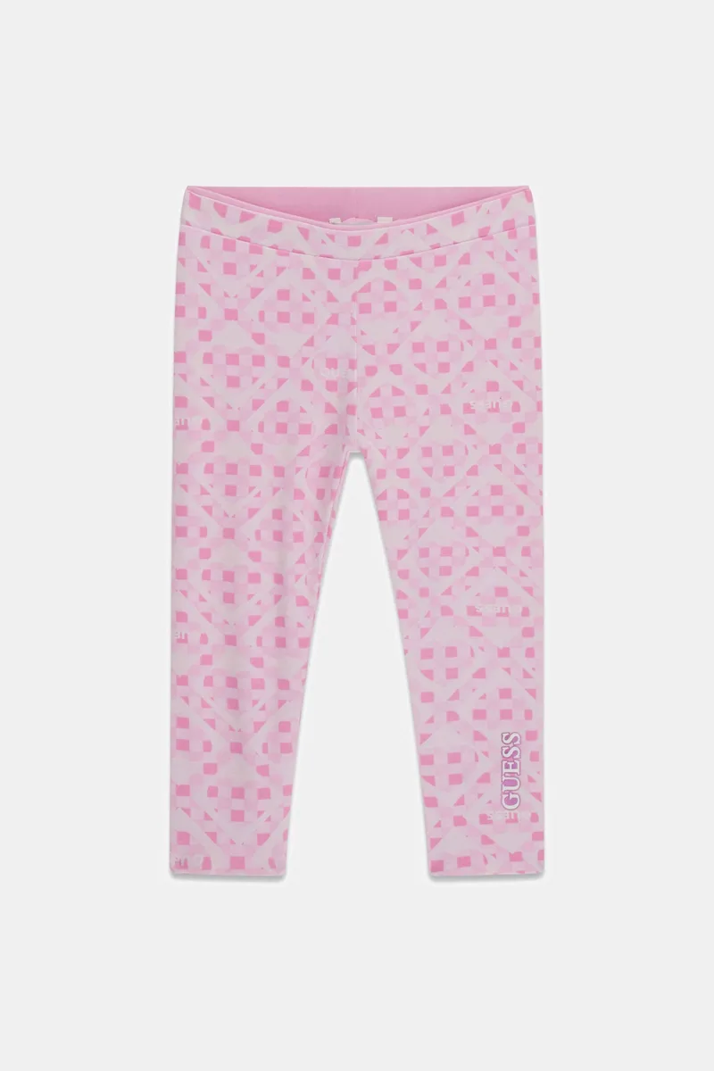 Guess παιδικό κολάν με all-over logo print - K6RB02K6YW4 Ροζ