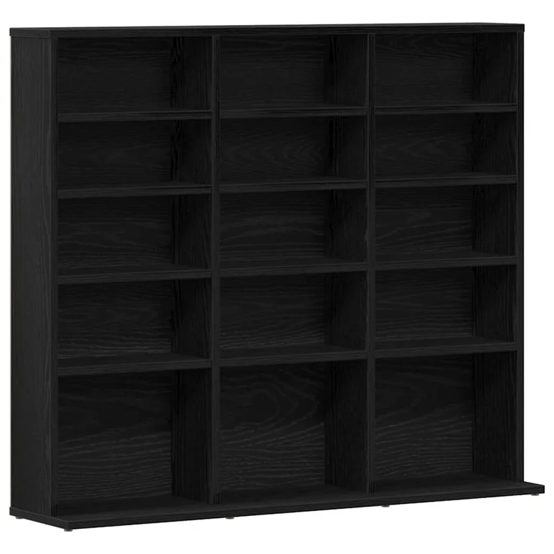 vidaXL Ντουλάπι για CD Μαύρο Δρυς 100x23x89,5 εκ. από Τεχνητό Ξύλο