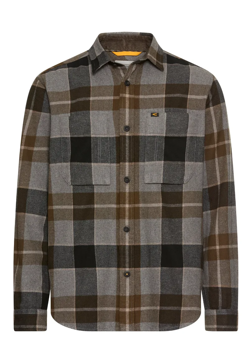 ΑΝΔΡΙΚΟ ΠΟΥΚΑΜΙΣΟ CAMEL ACTIVE Μ.Μ. FLANNEL CHECK 2 POCKET ΚΑΝΟΝΙΚΗ ΓΡΑΜΜΗ ΑΝΘΡΑΚΙ