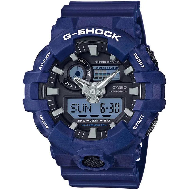 CASIO G-SHOCK Blue Rubber Strap GA-700-2AER