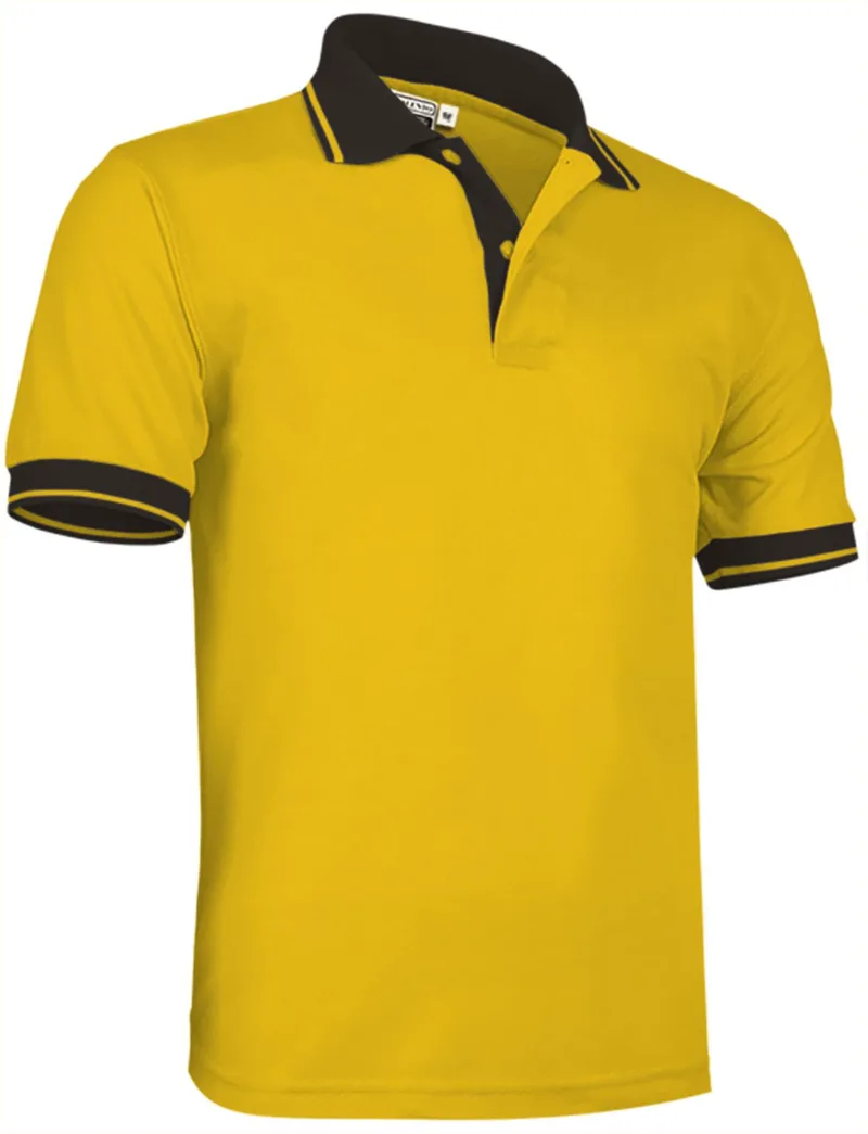Κοντομάνικο Polo Shirt COMBI Valento POVACOMGN Sunflower Yellow-Black